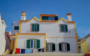 Traditional Portuguese house facade in Cascais