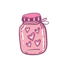 glass jar with jam