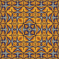 3d effect - abstract kaleidoscopic geometric color gradient pattern 