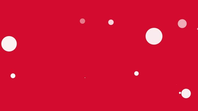 2D Bubbles fizzing up on red background