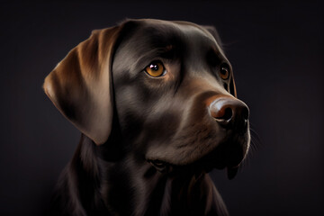 Labrador Retriever Dog.  Generative AI.
