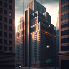 Fototapeta na wymiar skyscrapers in the center city