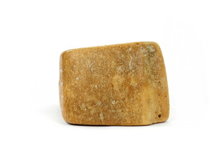 old natural handmade soap isolated on white background