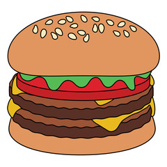 Retro 50's Diner Burger