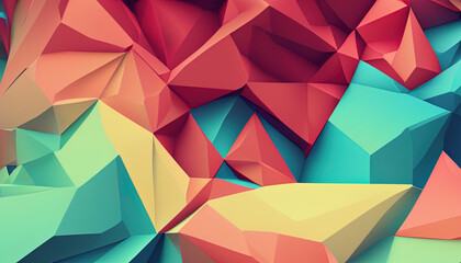 Fototapeta premium gradient color abstract cube background