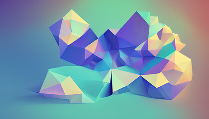 gradient color abstract cube background