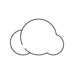 Cloud icon vector. Line sky symbol. Trendy flat weather outline ui sign design.