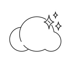 Cloud with stars icon. Night icon. Vector illustration