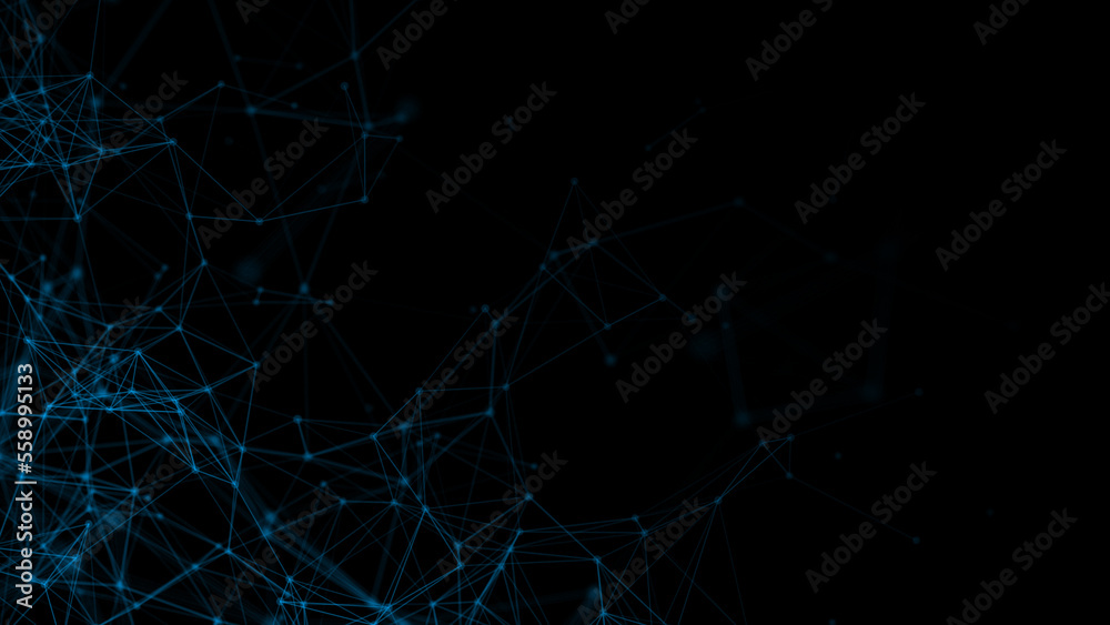 Poster abstract plexus geometry background. digital technology network connection concept. 3d rendered illu