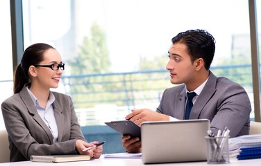Businesspeople having discussion in the office