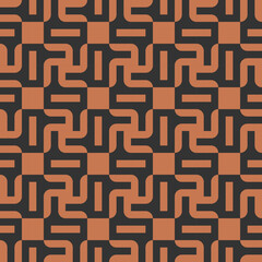 seamless geometric pattern with orange ornament