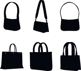 Bag icons, Women bag, Fashion bag Icons, bag on white background SVG, Vector, Design