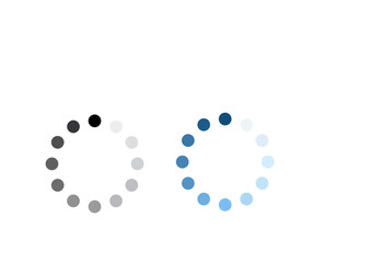 DOWNLOAD SIGN. LOAD ICON. LOAD SYSTEM. DOWNLOAD SIGN. FROZE COMPUTER. DATA LOAD. LOAD ICON POINT BLUE AND BLACK.