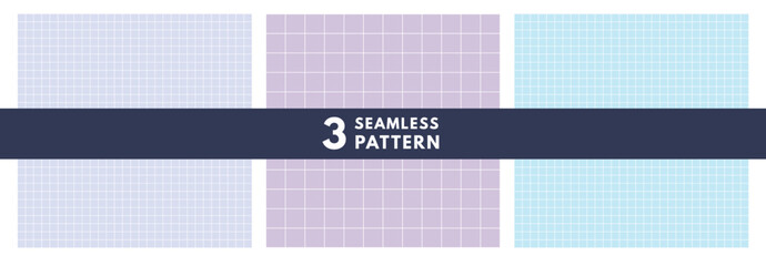 Set of grid lines seamless Pattern. Paper with square elements vector background