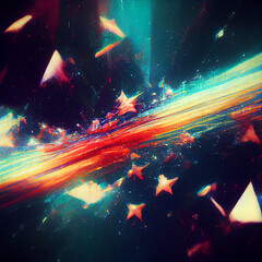 Fototapeta na wymiar Glitch background universe abstract glitchy space video wallpaper 4k