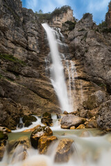 waterfall in the mountains