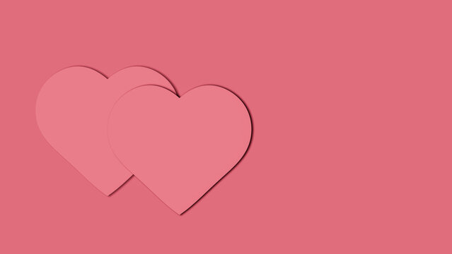 Pink hearts on a pink background. Card. Valentine's Day. Love. Image of a heart. Hearts. many hearts