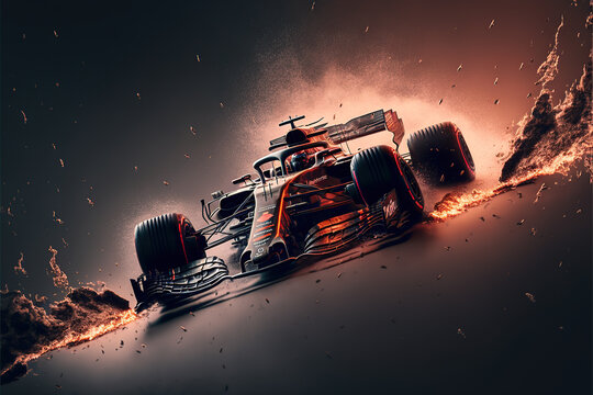 Fast F1 car. Formula one racing sportscar