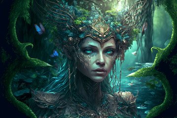 Elf fairy queen AI generative © warpaintcobra
