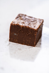 Homemade chocolate peanut butter fudge