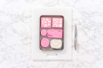 Mermaid themed 3 layer vanilla cake