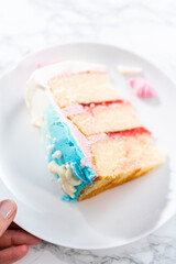 Mermaid themed 3 layer vanilla cake