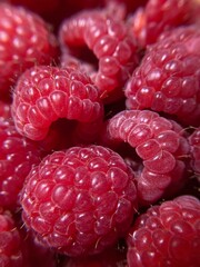 close up of raspberries