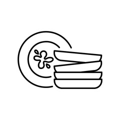 dirty dishes icon. Illustration of psychological disorder of people icon. Premium quality graphic design. Signs and symbols icon for websites, web design, mobile app on white background eps 10