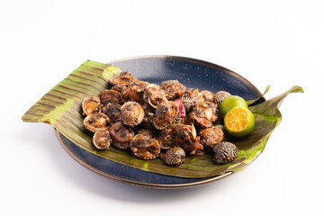 local flavor, clams, sambal, sambal clams, grilled, grilled clam, Malaysia, Thailand, Malaysia food, Thailand food, food, dish, meal, fried, delicious, spicy