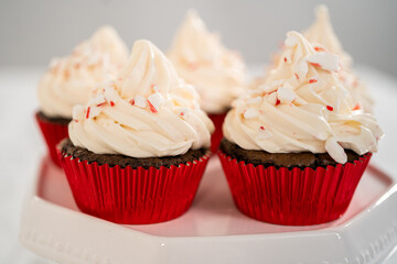 Chocolate peppermint cupcakes