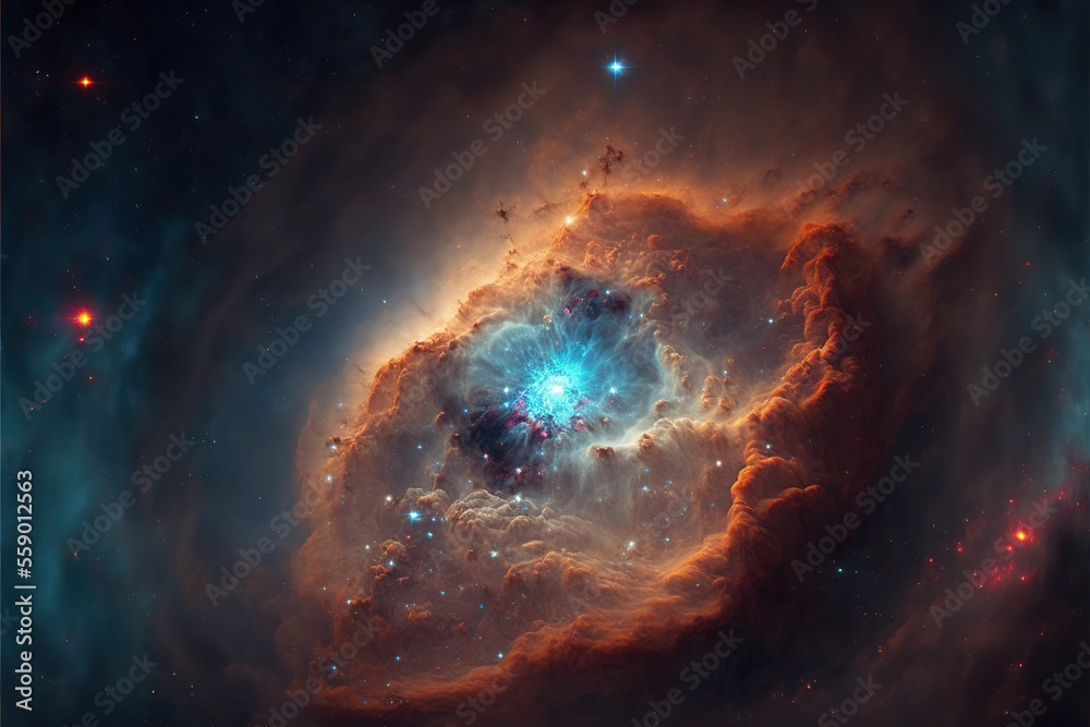 Wall mural supernova galaxy 8k hype realistic. spiral galaxy in space background. background of supernova nebul