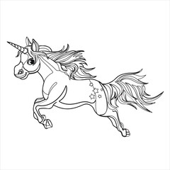 unicorn coloring page . 