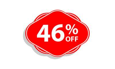 46 offer tag discount vector icon stamp