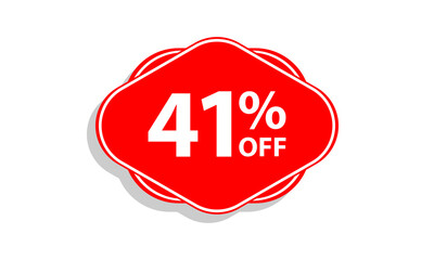 41 offer tag discount vector icon stamp