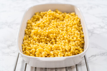 Macaroni and cheese with broccoli