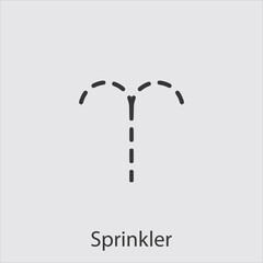 sprinkler  icon vector icon.Editable stroke.linear style sign for use web design and mobile apps,logo.Symbol illustration.Pixel vector graphics - Vector