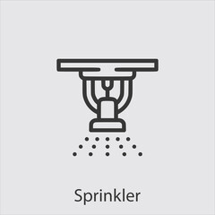 sprinkler  icon vector icon.Editable stroke.linear style sign for use web design and mobile apps,logo.Symbol illustration.Pixel vector graphics - Vector