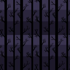 Abstract cartoon forest seamless tree and branches pattern for wrapping paper and kids clothes print and fabrics