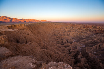Fototapeta premium Anza-Borrego Desert State Park Badlands at sunset