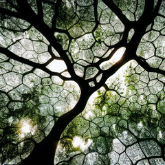 Crown shyness trees landscape forest tree crown treetops