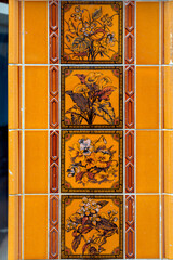 Fragment of traditional Dutch ceramic tiles