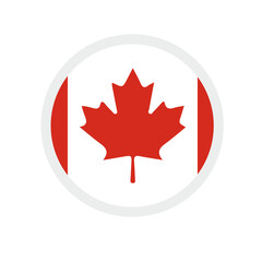 National flag of Canada, round icon, png