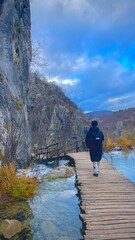 크로아티아 Plitvice 국립공원의 풍경과 인물 사진 -4