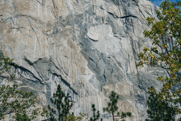 close up El Capitan in Yosemite Valley