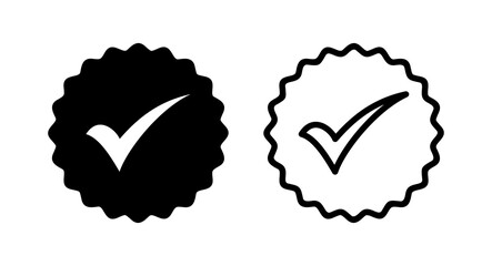 Approved icon vector illustration. Certified Medal Icon. check mark