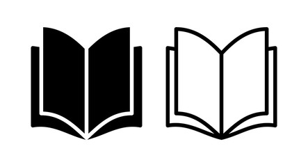 Book icon vector illustration. open book sign and symbol. ebook icon
