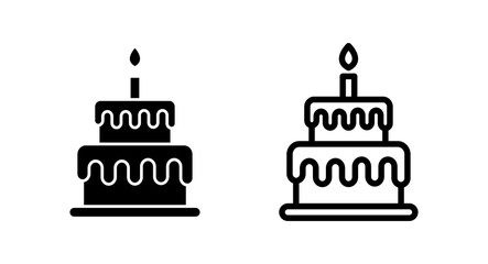 Cake icon vector illustration. Cake sign and symbol. Birthday cake icon