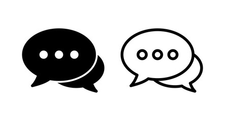 Chat icon vector illustration. speech bubble sign and symbol. comment icon. message