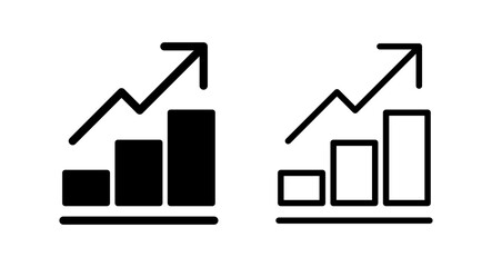 Growing graph Icon vector illustration. Chart sign and symbol. diagram icon