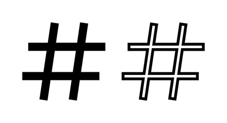 Obraz premium Hashtag icon vector illustration. hashtag sign and symbol